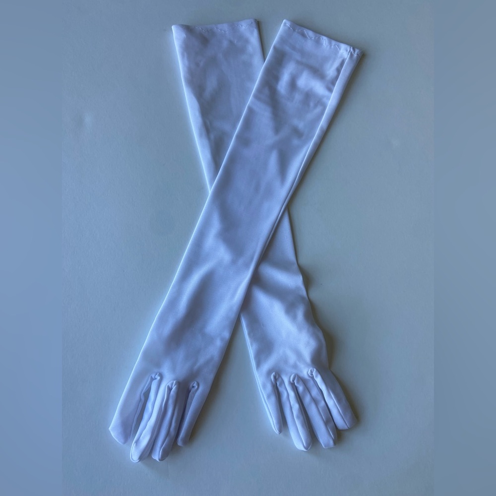 Long White Gloves